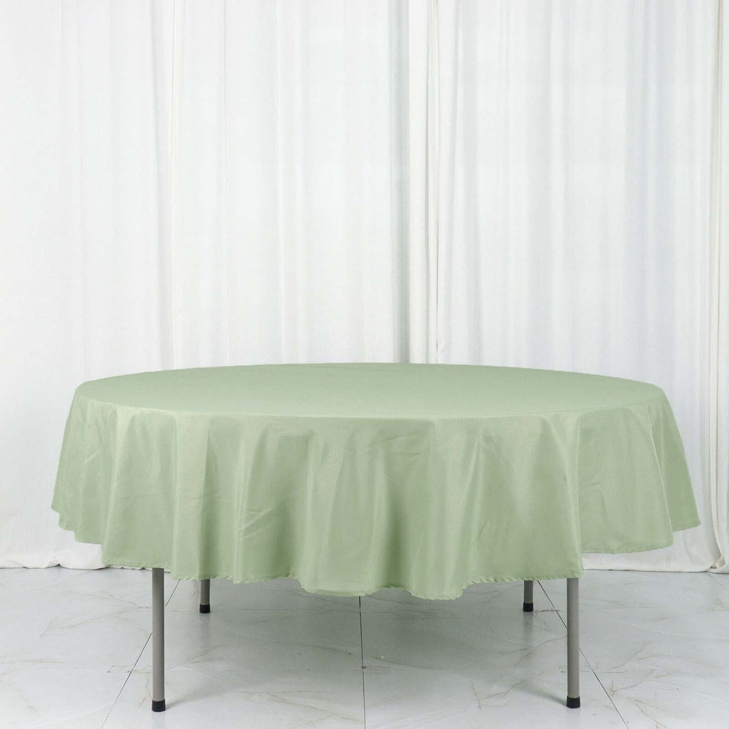 Polyester 90" Round Tablecloth Sage Green - Stain & Wrinkle - Resistant Table Cover - Bell Racket Store