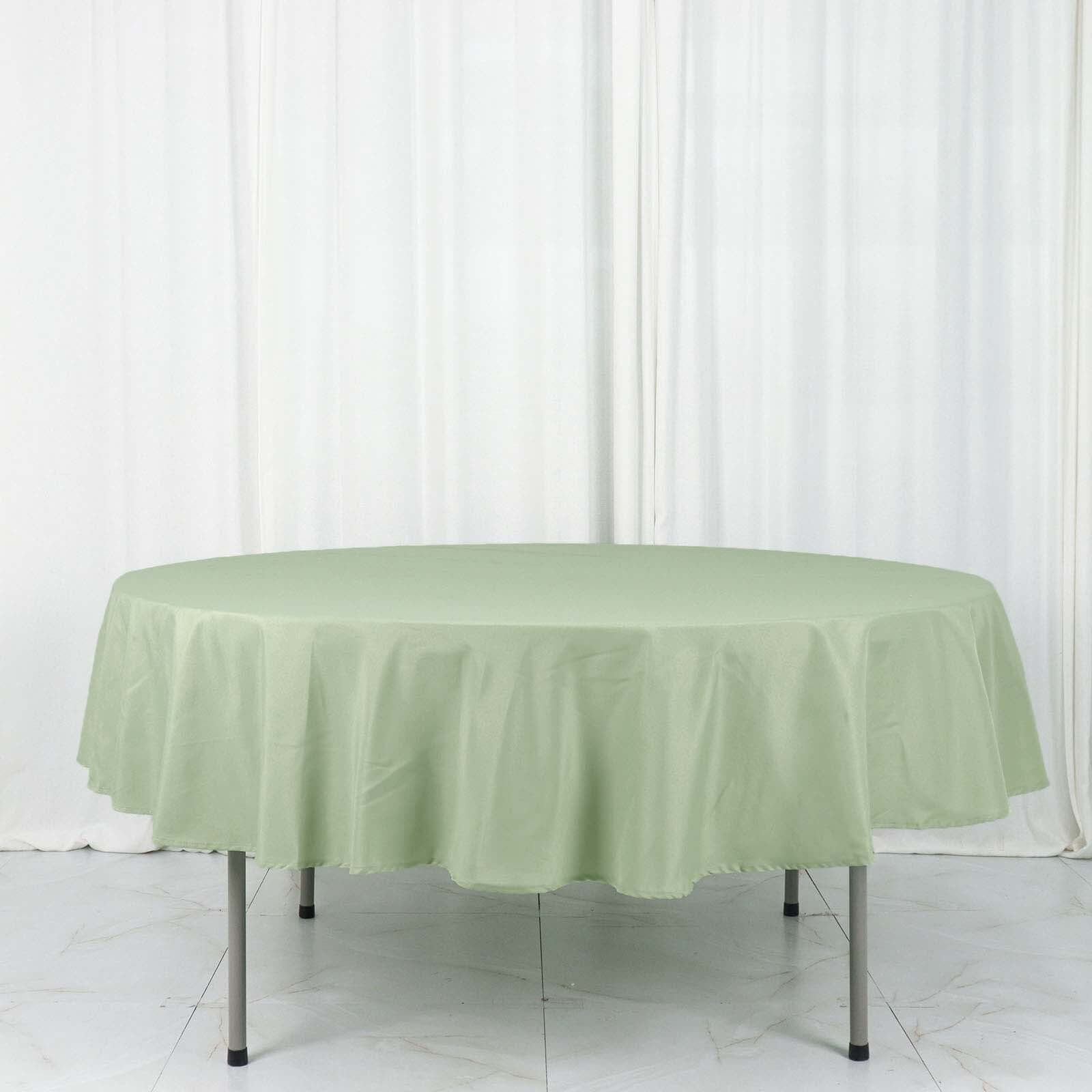 Polyester 90" Round Tablecloth Sage Green - Stain & Wrinkle - Resistant Table Cover - Bell Racket Store