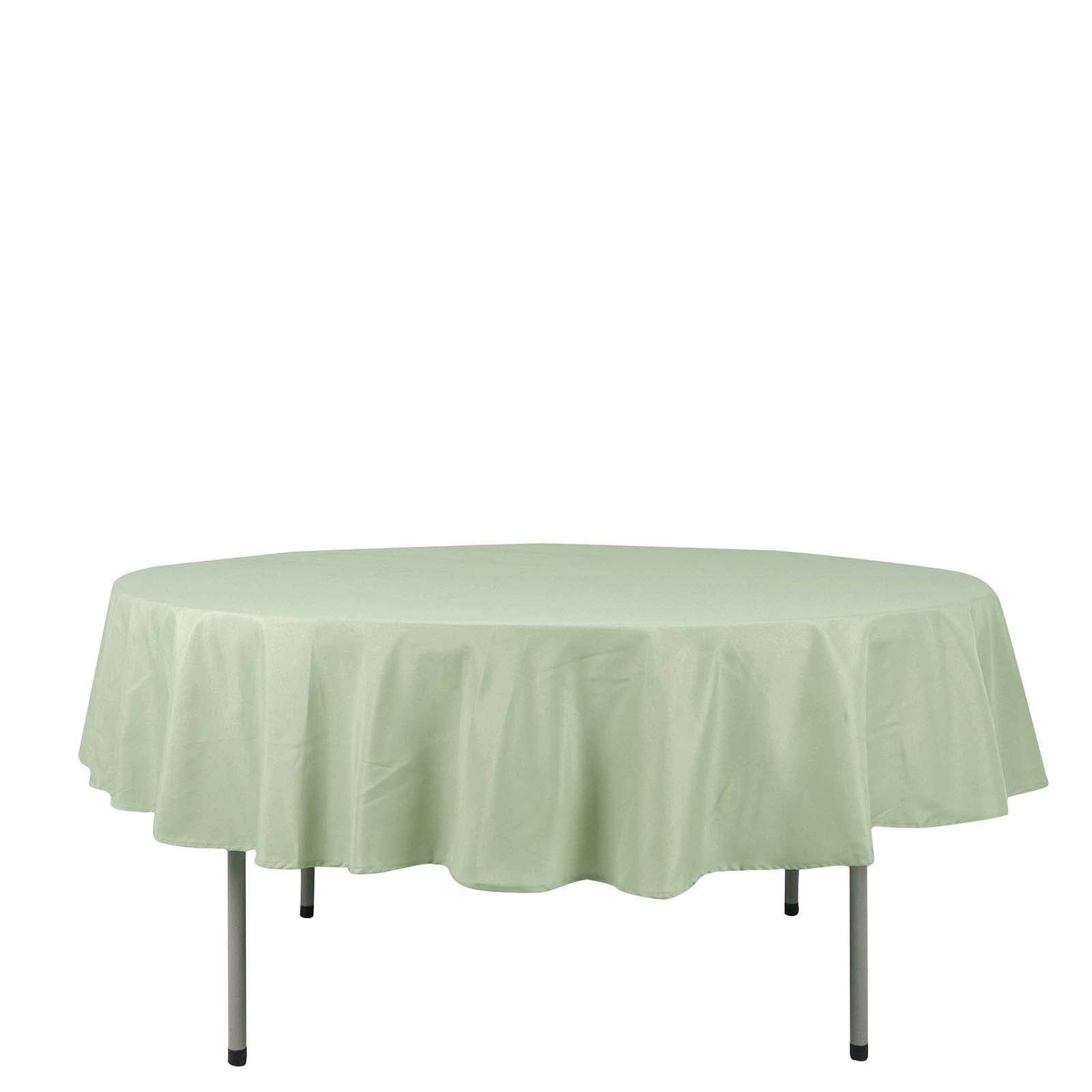 Polyester 90" Round Tablecloth Sage Green - Stain & Wrinkle - Resistant Table Cover - Bell Racket Store