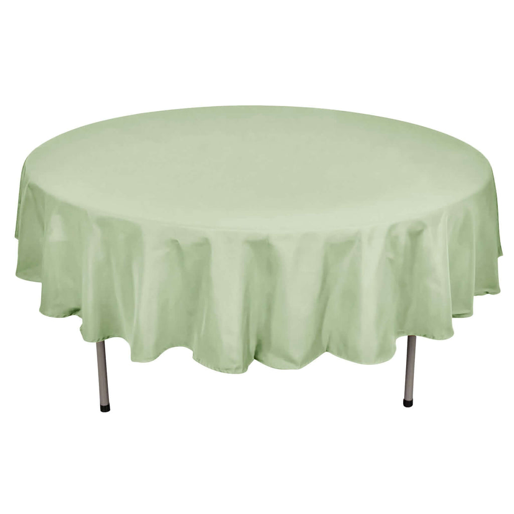 Polyester 90" Round Tablecloth Sage Green - Stain & Wrinkle - Resistant Table Cover - Bell Racket Store