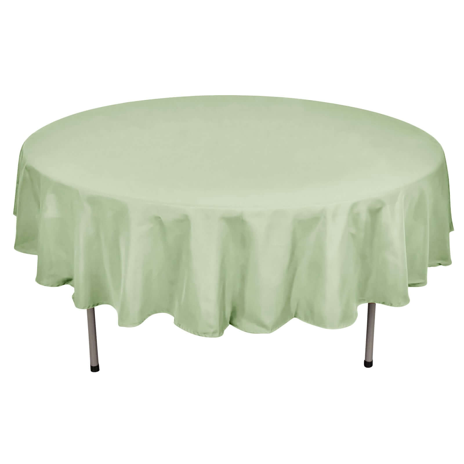 Polyester 90" Round Tablecloth Sage Green - Stain & Wrinkle - Resistant Table Cover - Bell Racket Store