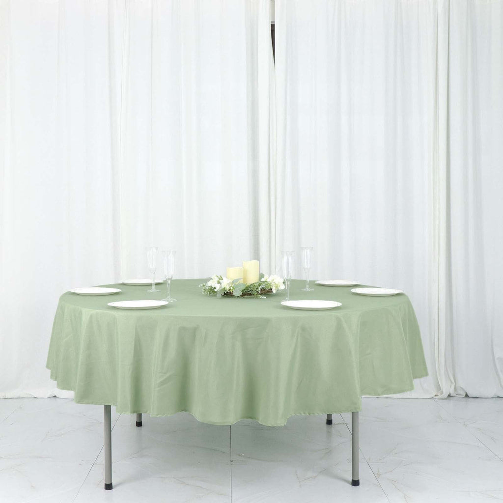 Polyester 90" Round Tablecloth Sage Green - Stain & Wrinkle - Resistant Table Cover - Bell Racket Store