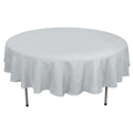 Polyester 90" Round Tablecloth Silver - Stain & Wrinkle-Resistant Table Cover