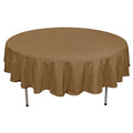 Polyester 90" Round Tablecloth Taupe - Stain & Wrinkle-Resistant Table Cover