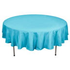Polyester 90" Round Tablecloth Turquoise - Stain & Wrinkle-Resistant Table Cover