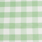 Polyester 90" Round Tablecloth White/Sage Green - Checkered Buffalo Plaid Table Cover - Bell Racket Store