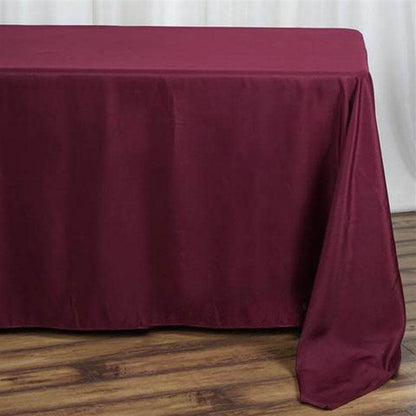 Polyester 90"x132" Rectangle Tablecloth Burgundy - Seamless Wrinkle - Resistant Table Cover - NestOCart