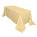 Polyester 90"x132" Rectangle Tablecloth Champagne - Seamless Wrinkle-Resistant Table Cover