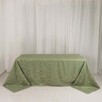 Polyester 90"x132" Rectangle Tablecloth Dusty Sage Green with Gold Foil Tree Branch Pattern - Wrinkle - Resistant Seamless Table Cover - Bell Racket Store
