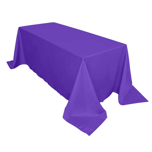 Polyester 90"x132" Rectangle Tablecloth Purple - Seamless Wrinkle - Resistant Table Cover - NestOCart