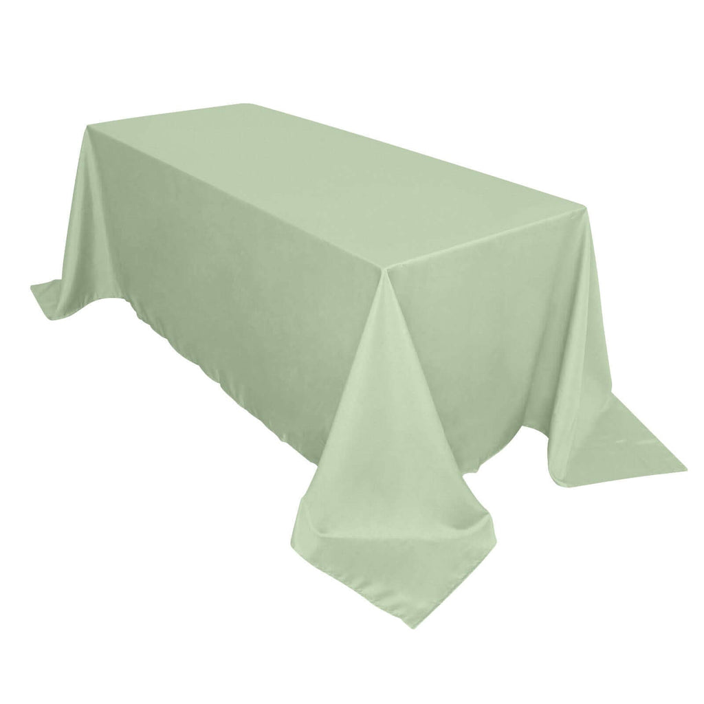 Polyester 90"x132" Rectangle Tablecloth Sage Green - Seamless Wrinkle-Resistant Table Cover