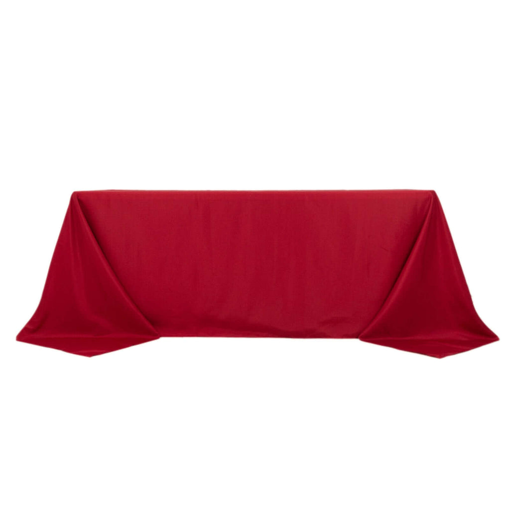 Polyester 90"x132" Rectangle Tablecloth Wine - Seamless Wrinkle - Resistant Table Cover - Bell Racket Store