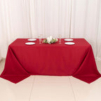 Polyester 90"x132" Rectangle Tablecloth Wine - Seamless Wrinkle - Resistant Table Cover - Bell Racket Store