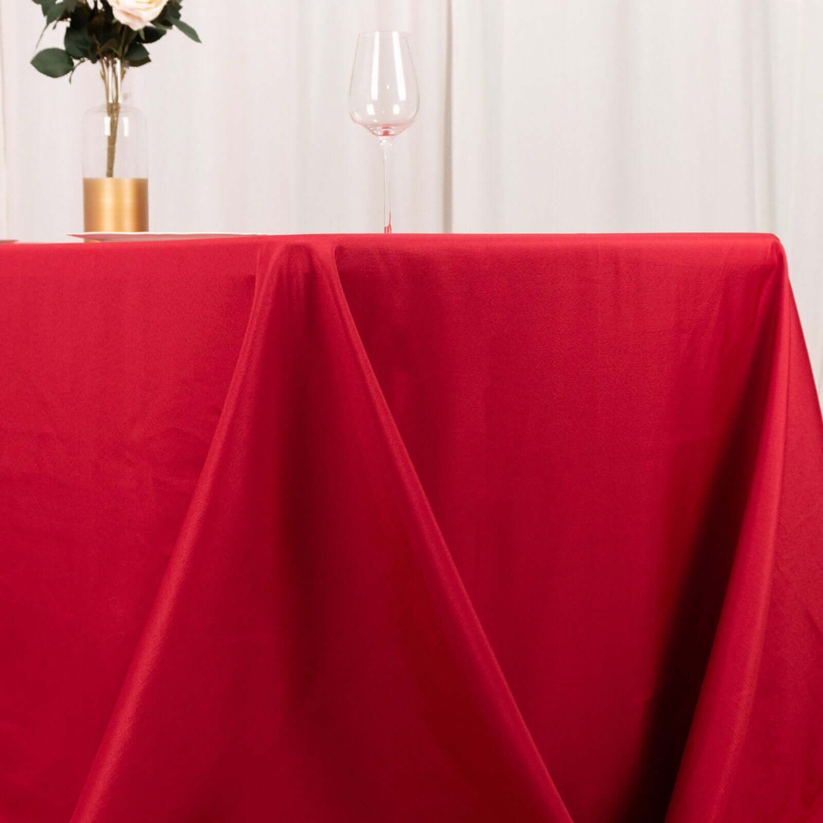 Polyester 90"x132" Rectangle Tablecloth Wine - Seamless Wrinkle - Resistant Table Cover - Bell Racket Store