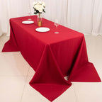 Polyester 90"x132" Rectangle Tablecloth Wine - Seamless Wrinkle - Resistant Table Cover - Bell Racket Store