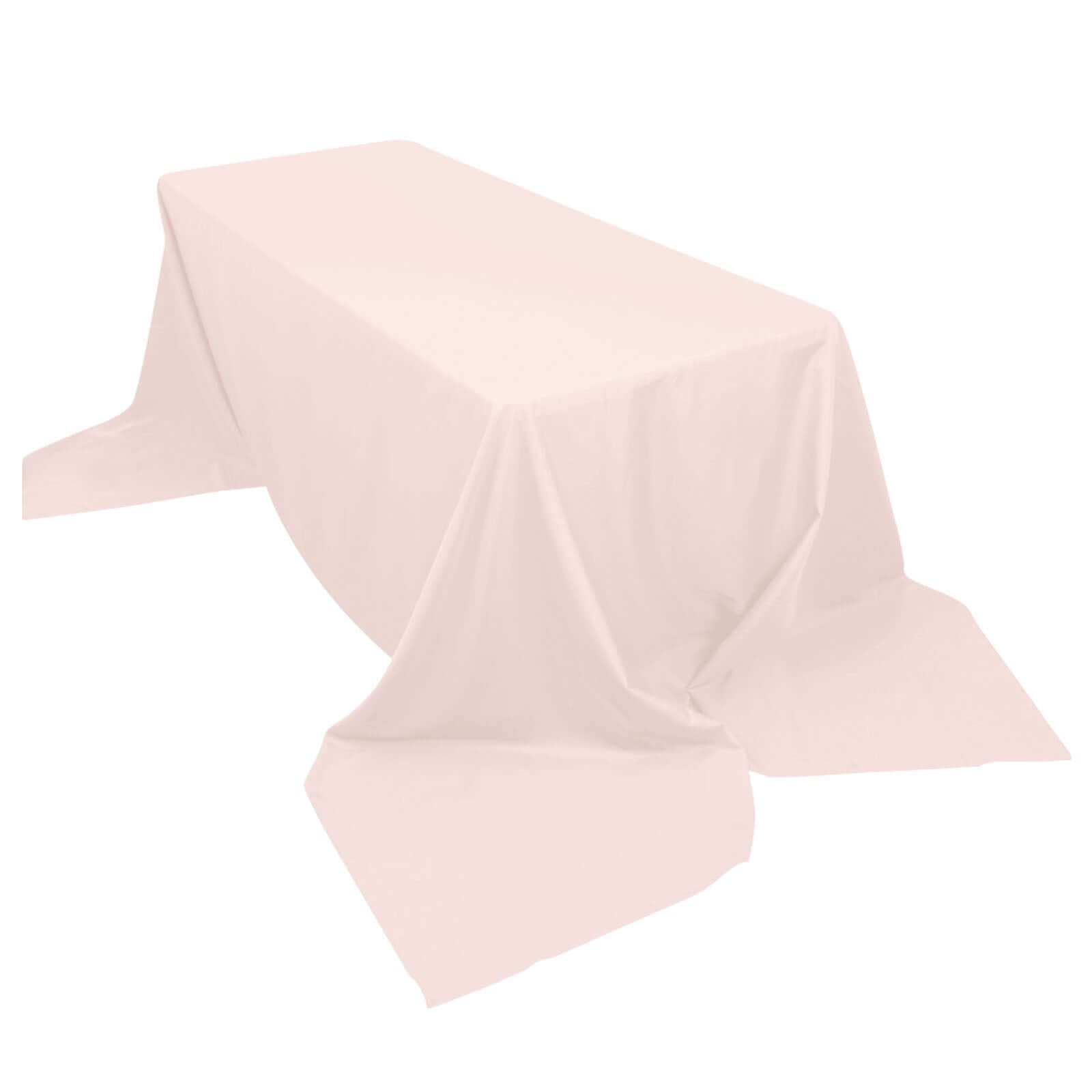 Polyester 90"x156" Rectangle Tablecloth Blush - Seamless Wrinkle-Resistant Table Cover