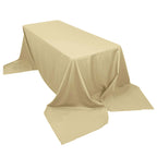 Polyester 90"x156" Rectangle Tablecloth Champagne - Seamless Wrinkle-Resistant Table Cover