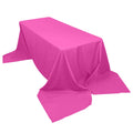Polyester 90"x156" Rectangle Tablecloth Fuchsia - Seamless Wrinkle-Resistant Table Cover