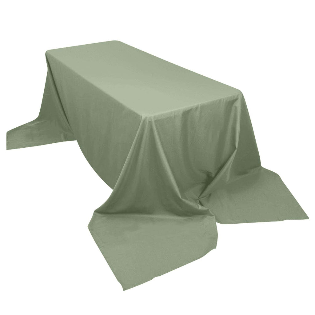 Polyester 90"x156" Rectangle Tablecloth Olive Green - Seamless Wrinkle-Resistant Table Cover