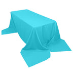 Polyester 90"x156" Rectangle Tablecloth Turquoise - Seamless Wrinkle-Resistant Table Cover
