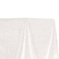 Polyester 90"x156" Rectangle Tablecloth White with Shaggy Fringe Design - Stylish Table Cover - Bell Racket Store