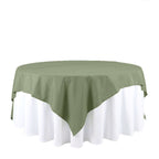 Polyester 90"x90" Table Overlay Square Tablecloth Dusty Sage Green - Wrinkle - Resistant & Durable Table Cover - Bell Racket Store