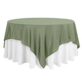 Polyester 90"x90" Table Overlay Square Tablecloth Dusty Sage Green - Wrinkle - Resistant & Durable Table Cover - Bell Racket Store