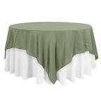 Polyester 90"x90" Table Overlay Square Tablecloth Dusty Sage Green - Wrinkle - Resistant & Durable Table Cover - Bell Racket Store