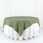 Polyester 90"x90" Table Overlay Square Tablecloth Dusty Sage Green - Wrinkle - Resistant & Durable Table Cover - Bell Racket Store