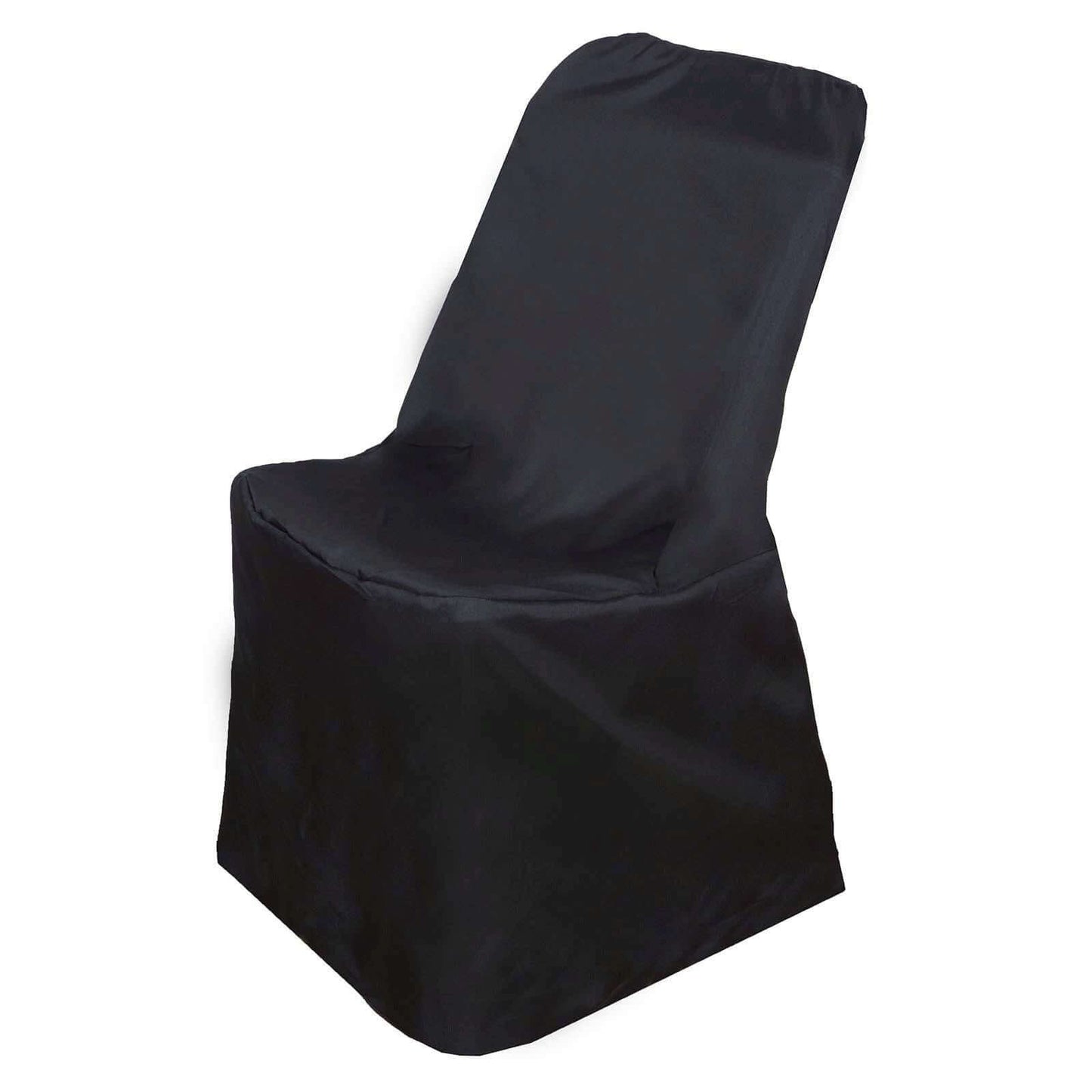 Polyester Chair Cover for Folding Lifetime Chairs Black - Reusable Durable Slip - On Cover - NestOCart