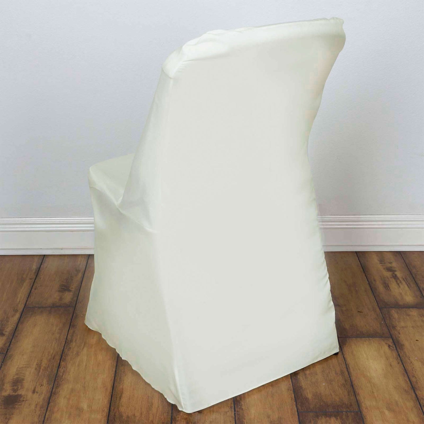 Polyester Chair Cover for Folding Lifetime Chairs Ivory - Reusable Durable Slip - On Cover - NestOCart