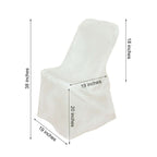Polyester Chair Cover for Folding Lifetime Chairs Ivory - Reusable Durable Slip-On Cover