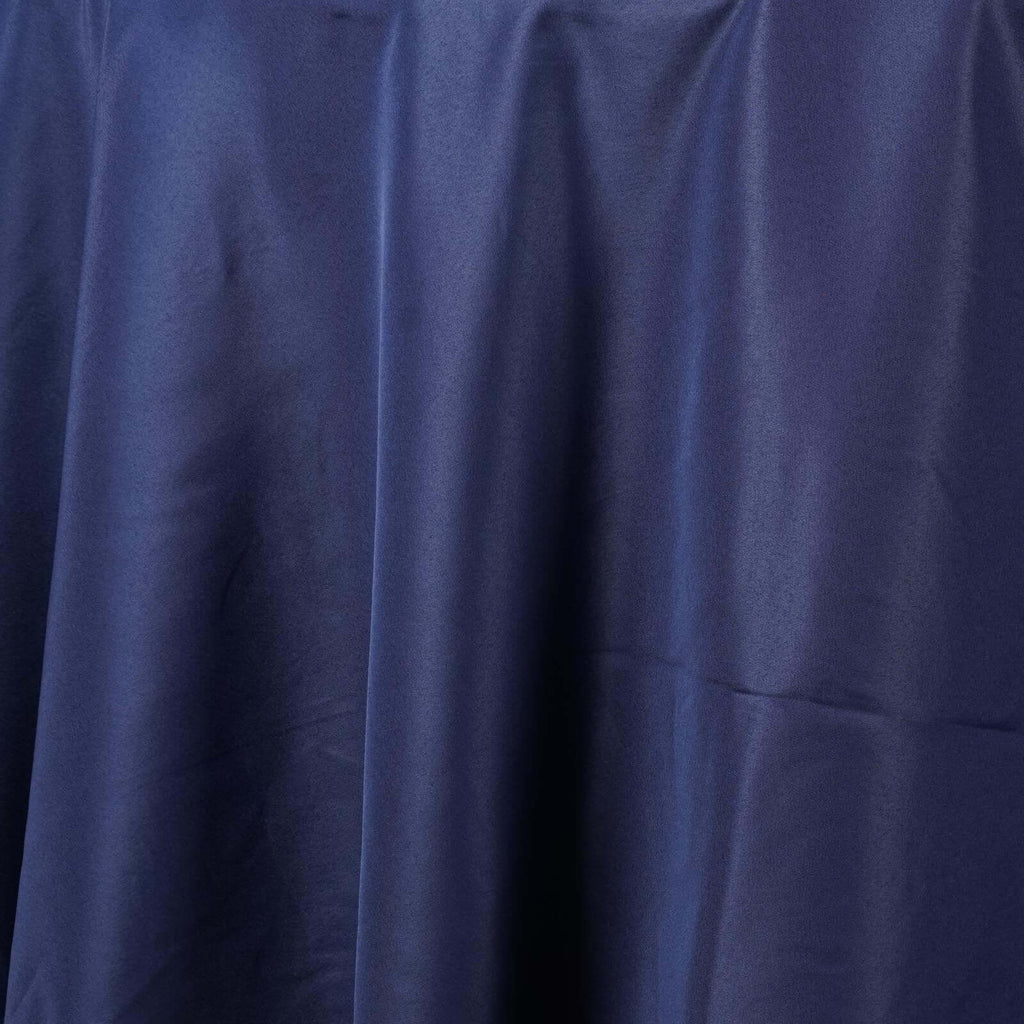 Polyester 108" Round Tablecloth Navy Blue - Wrinkle-Resistant Table Cover