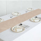 Polyester 12"x108" Table Runner Nude - Durable & Wrinkle-Resistant Table Decor