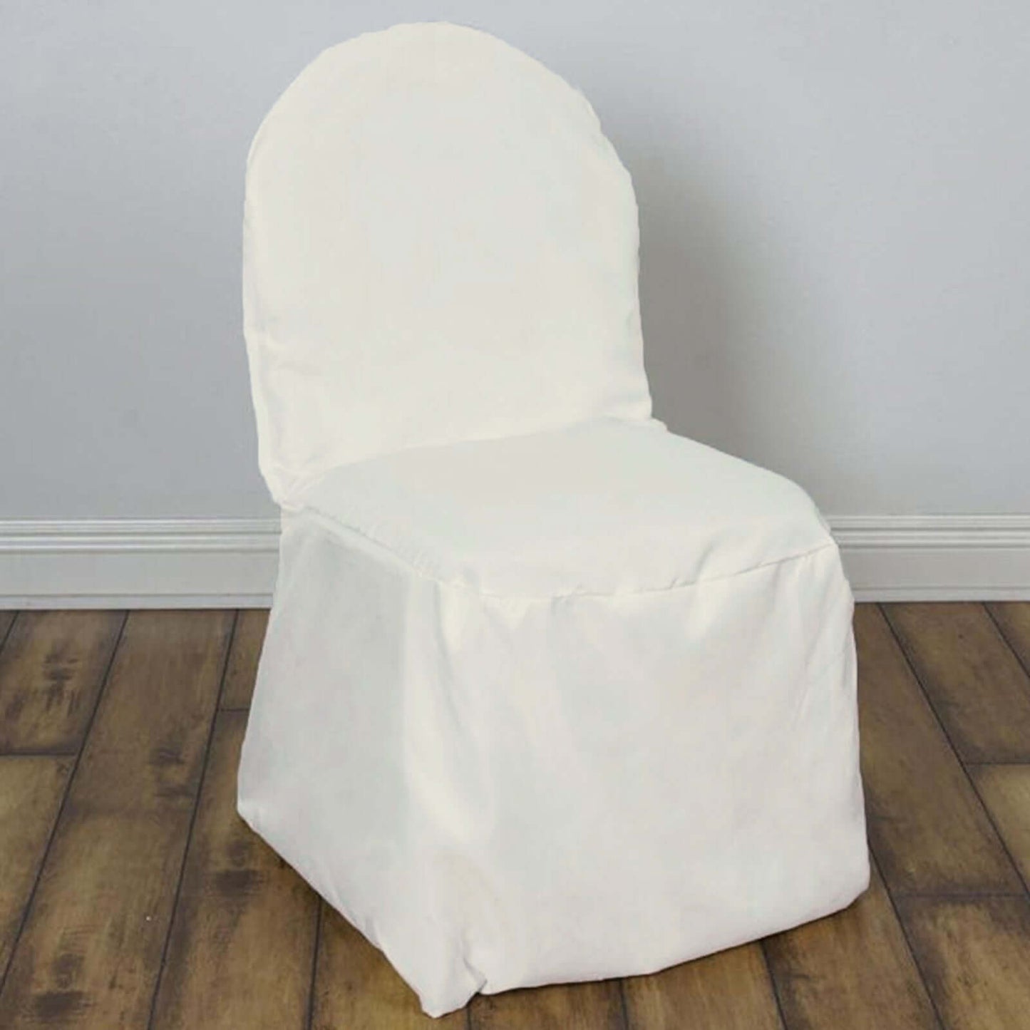Polyester Slip On Banquet Chair Covers Ivory - Stain - Resistant Reusable Durable Fabric - NestOCart