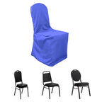 Polyester Slip On Banquet Chair Covers Royal Blue - Stain - Resistant Reusable Durable Fabric - Bell Racket Store