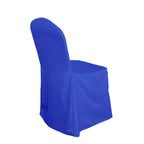 Polyester Slip On Banquet Chair Covers Royal Blue - Stain - Resistant Reusable Durable Fabric - Bell Racket Store