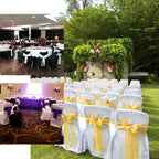 Polyester Chair Cover with Square Top for Banquet Chairs Ivory - Durable Reusable Slip-On Cover