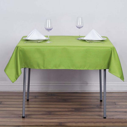 Polyester Square 54"x54" Tablecloth Apple Green - Wrinkle - Resistant & Durable Table Cover - NestOCart