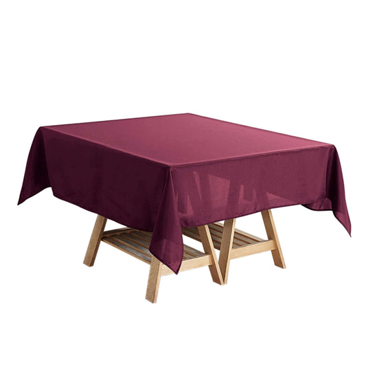 Polyester Square 54"x54" Tablecloth Burgundy - Wrinkle - Resistant & Durable Table Cover - NestOCart