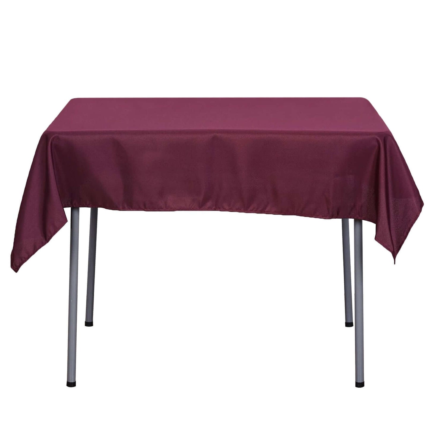 Polyester Square 54"x54" Tablecloth Burgundy - Wrinkle - Resistant & Durable Table Cover - NestOCart