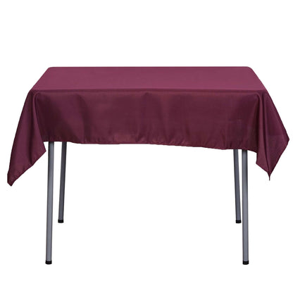 Polyester Square 54"x54" Tablecloth Burgundy - Wrinkle - Resistant & Durable Table Cover - NestOCart
