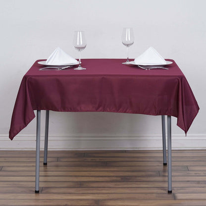 Polyester Square 54"x54" Tablecloth Burgundy - Wrinkle - Resistant & Durable Table Cover - NestOCart