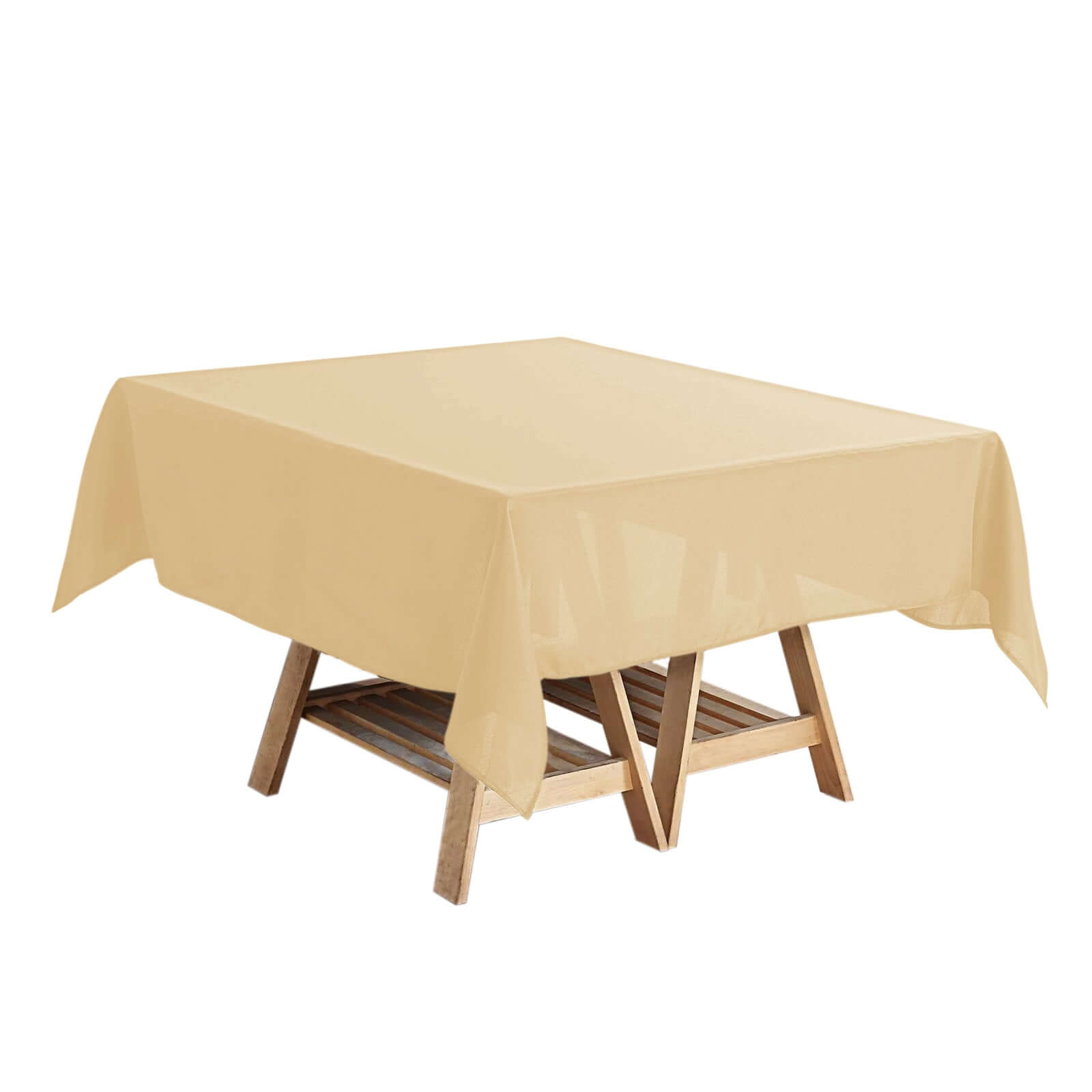Polyester Square 54"x54" Tablecloth Champagne - Wrinkle-Resistant & Durable Table Cover