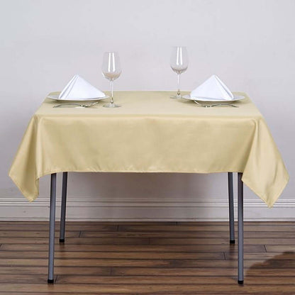 Polyester Square 54"x54" Tablecloth Champagne - Wrinkle - Resistant & Durable Table Cover - NestOCart