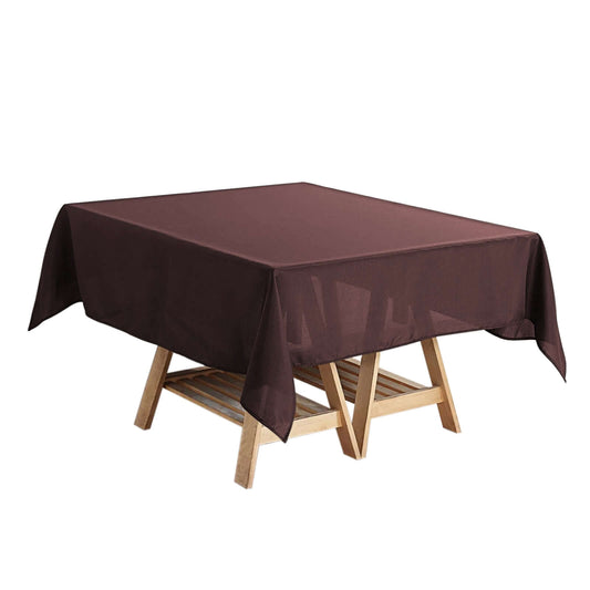 Polyester Square 54"x54" Tablecloth Chocolate - Wrinkle - Resistant & Durable Table Cover - NestOCart