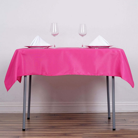 Polyester Square 54"x54" Tablecloth Fuchsia - Wrinkle - Resistant & Durable Table Cover - NestOCart