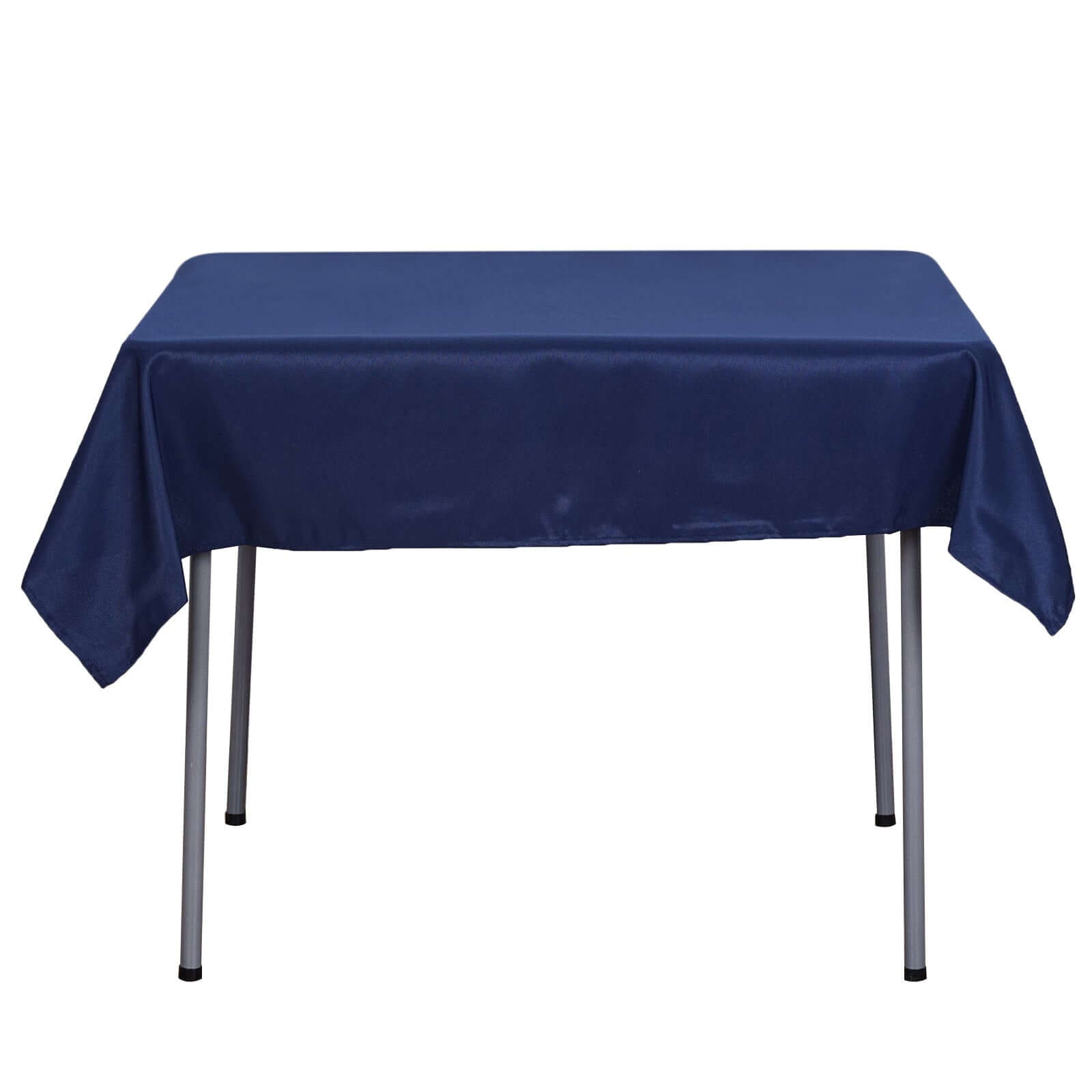 Polyester Square 54"x54" Tablecloth Navy Blue - Wrinkle - Resistant & Durable Table Cover - NestOCart