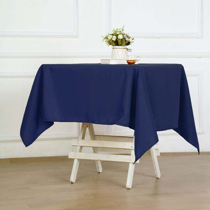 Polyester Square 54"x54" Tablecloth Navy Blue - Wrinkle - Resistant & Durable Table Cover - NestOCart