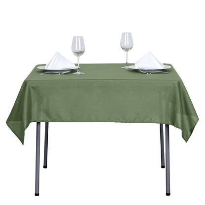 Polyester Square 54"x54" Tablecloth Olive Green - Wrinkle - Resistant & Durable Table Cover - NestOCart